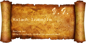 Valach Izabella névjegykártya